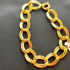10k yellow gold Italian large link 8 inch bracelet